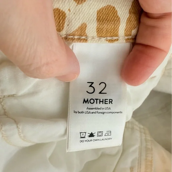 MOTHER The Hustler Ankle Fray Jeans – “Prowl” Leopard Print – Size 32 - Picture 7 of 9